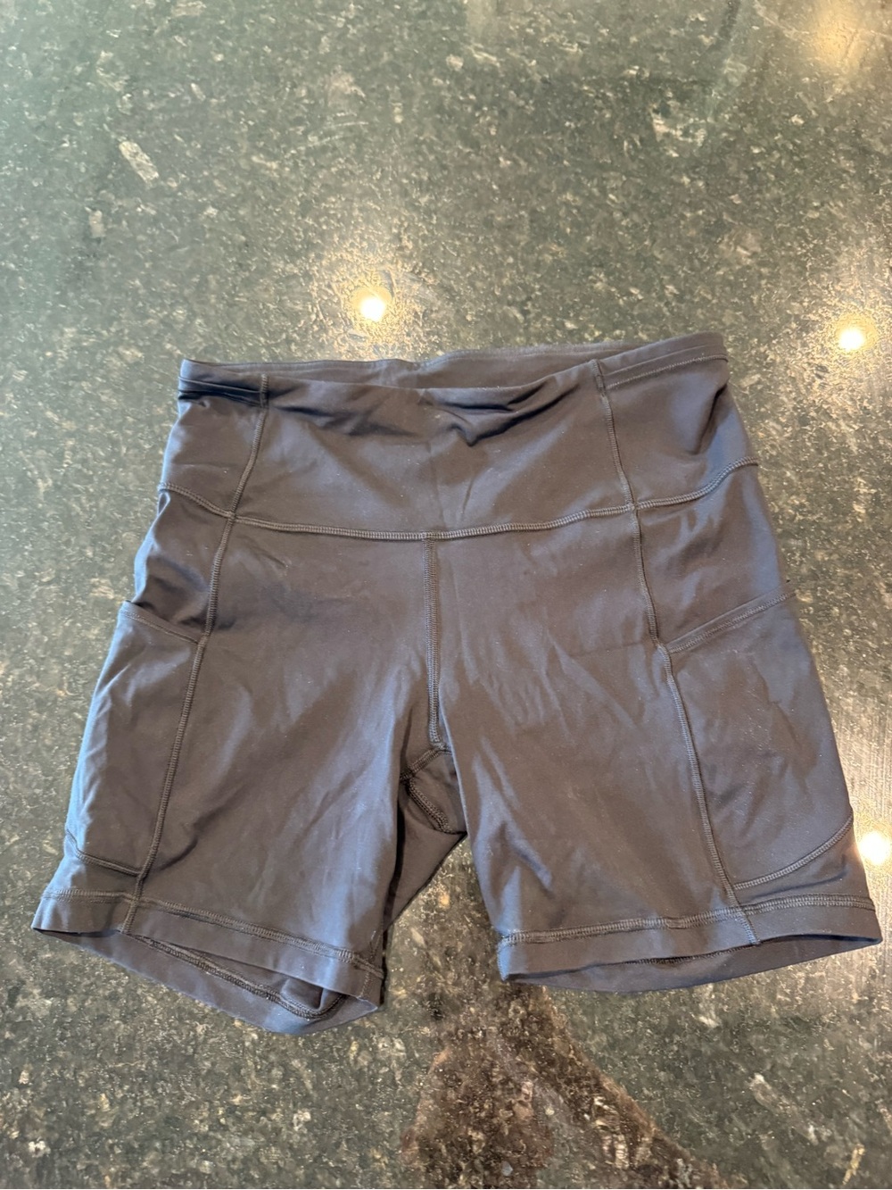 Black Lululemon Fast and Free Bike Shorts 6”